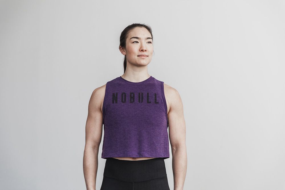 NOBULL Women's Muscle Tank Tops - Purple - Ireland (7960TSYJP)